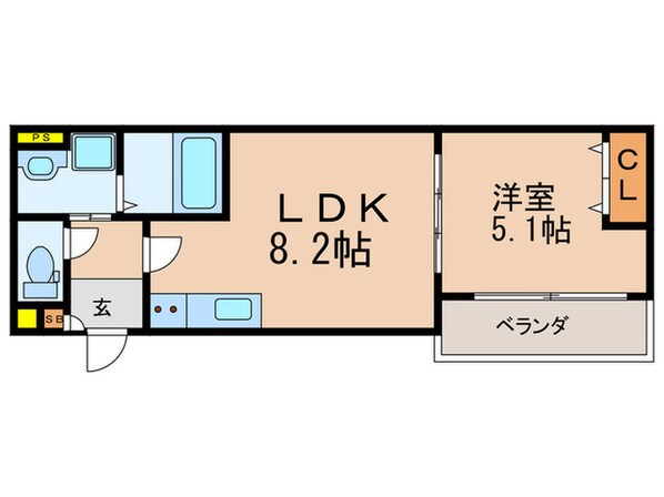 セレニティ加島4丁目A棟の物件間取画像